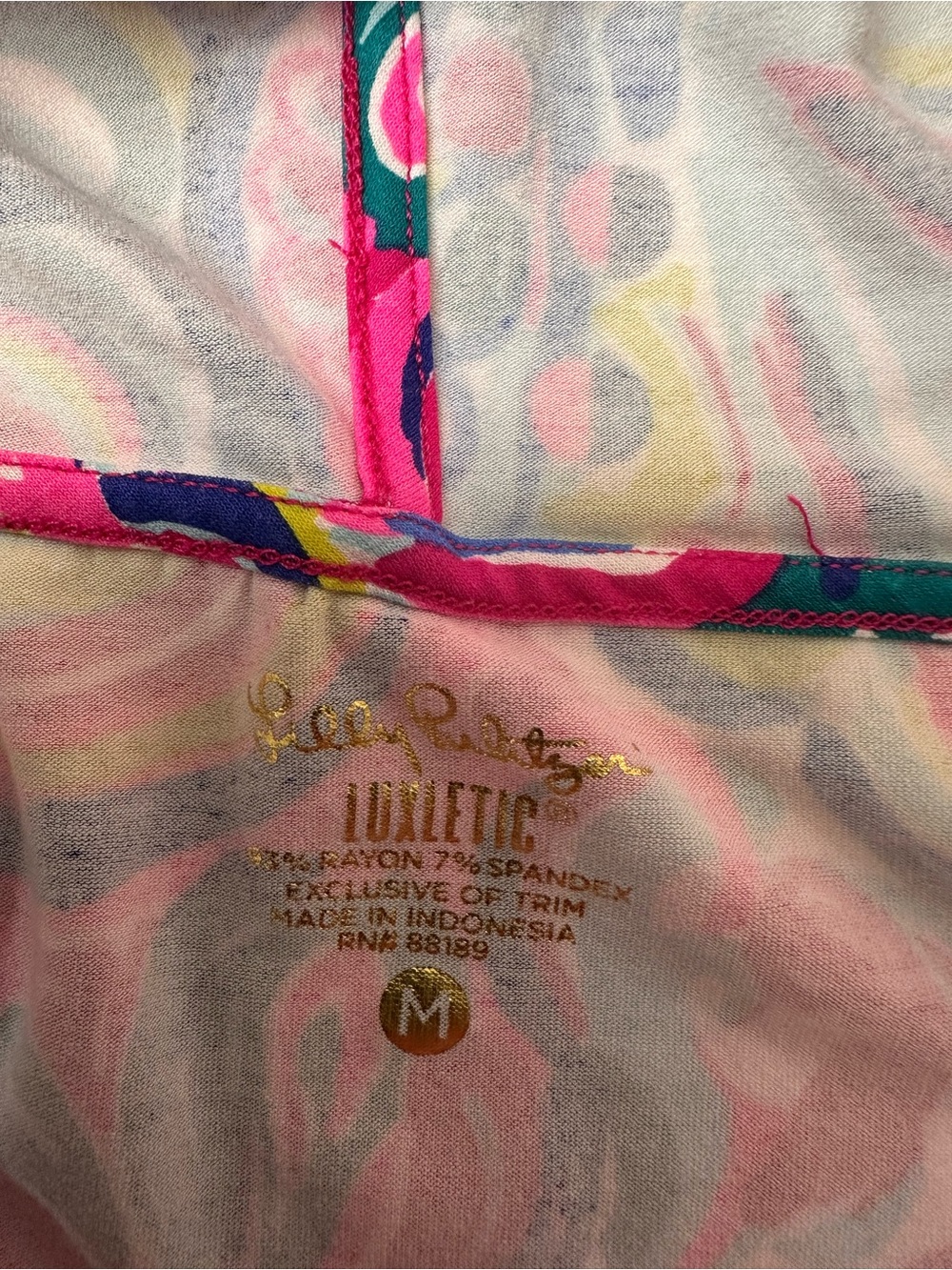 Lilly Pulitzer V-Neck Hooded Tunic in Bright Multi-Paisley Print - Picture 2 of 8
